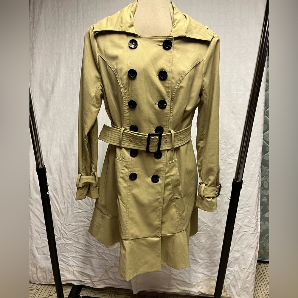 Tan New York & Company Trench Coat. . Size-small.